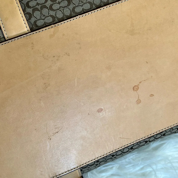 Coach F77012 Vintage XL Signature C Canvas w/Vachetta Leather Trim Tote … - Picture 7 of 12